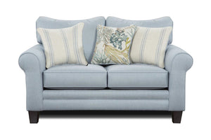 Fusion 1141 Transitional Loveseat 1141 Labyrinth Sky Loveseat