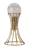 Bethel Antique Brass Table Lamp in Metal & Crystal
