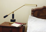 Counter Balance Polished Brass and Black Marble Piano/Desk Lamp