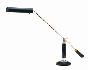 Counter Balance Polished Brass and Black Marble Piano/Desk Lamp