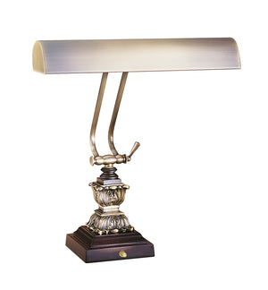 Desk/Piano Lamp 14" Antique Brass with Cordovan Accents