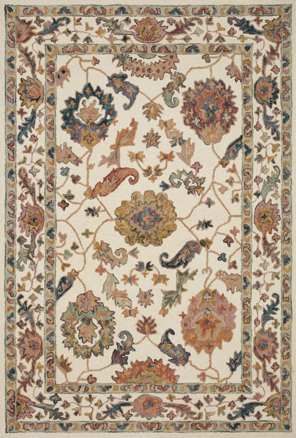 Loloi Padma PMA-01 100% Wool Pile Hooked Transitional Rug PADMPMA-01WHML93D0