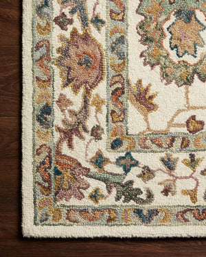 Loloi Padma PMA-01 100% Wool Pile Hooked Transitional Rug PADMPMA-01WHML93D0