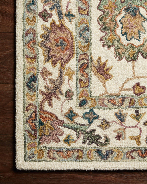 Loloi Padma PMA-01 100% Wool Pile Hooked Transitional Rug PADMPMA-01WHML93D0