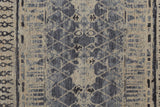 Palomar Luxe Hand Knot Abstract Area Rug, Denim Blue, 11x6in x 15ft