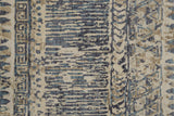 Palomar Luxe Hand Knot Abstract Area Rug, Denim Blue/Beige, 11x6in x 15ft