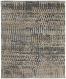 Palomar Luxe Hand Knot Area Rug, Charcoal Gray/Light Beige, 9x6in x 13x6in