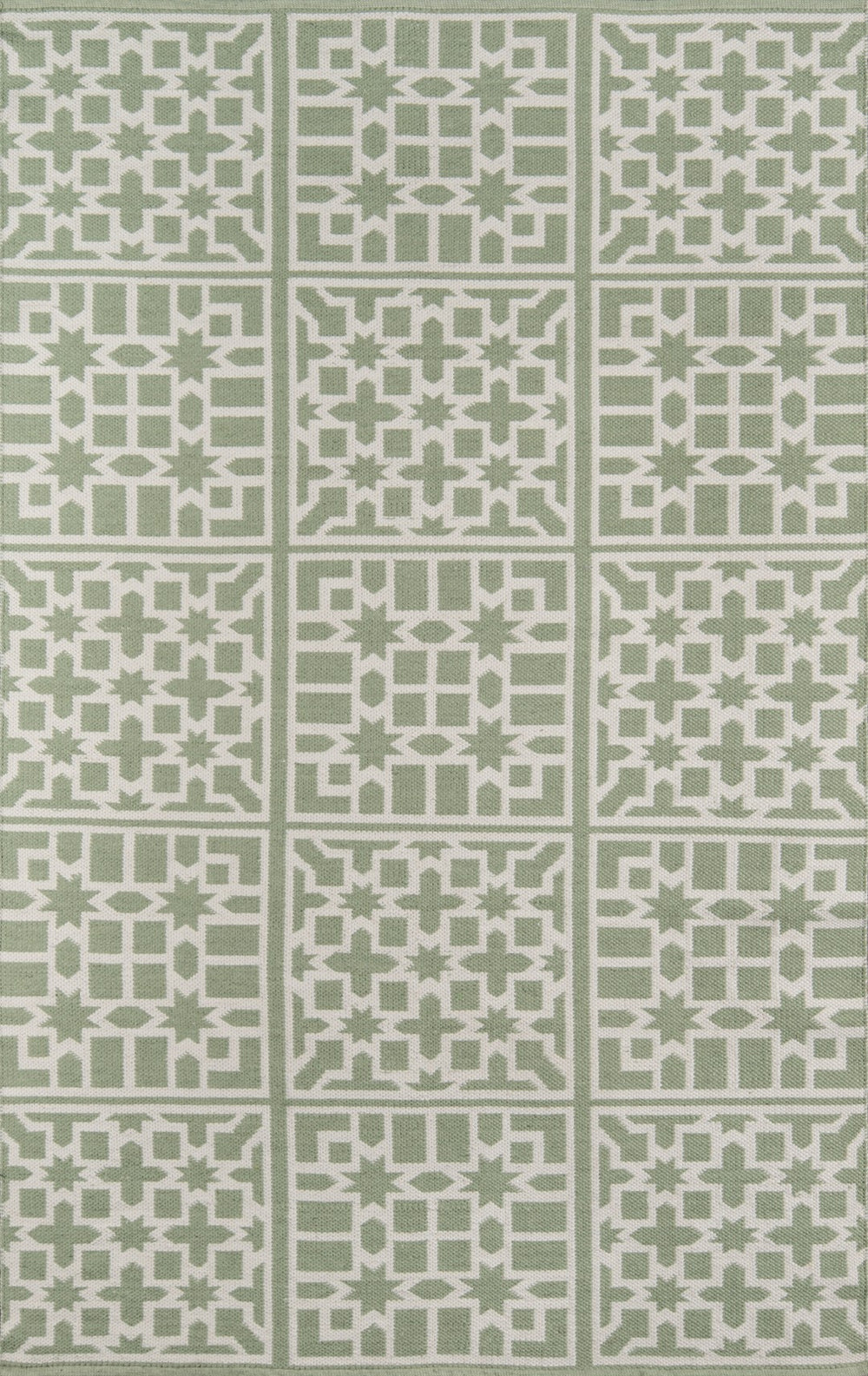 Momeni Madcap Cottage Palm Beach PAM-1 Hand Woven Contemporary Geometric Indoor/Outdoor Area Rug Green 9'6" x 13'6" PAMBEPAM-1GRN96D6