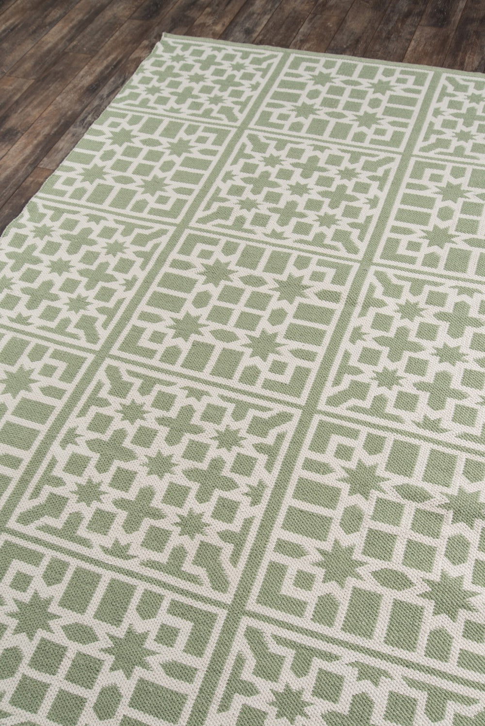 Momeni Madcap Cottage Palm Beach PAM-1 Hand Woven Contemporary Geometric Indoor/Outdoor Area Rug Green 9'6" x 13'6" PAMBEPAM-1GRN96D6