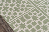 Momeni Madcap Cottage Palm Beach PAM-1 Hand Woven Contemporary Geometric Indoor/Outdoor Area Rug Green 9'6" x 13'6" PAMBEPAM-1GRN96D6