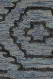 Chandra Rugs Paola 60% Jute + 40% Viscose Hand-Tufted Contemporary Rug Blue/Black 7'9 x 10'6
