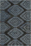 Chandra Rugs Paola 60% Jute + 40% Viscose Hand-Tufted Contemporary Rug Blue/Black 7'9 x 10'6