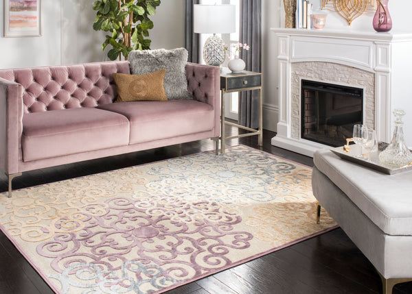 Safavieh Jamie Drake Power Loomed 75% Viscose/18% Polyester/7% Cotton Country & Floral Rug PAR102-840-38