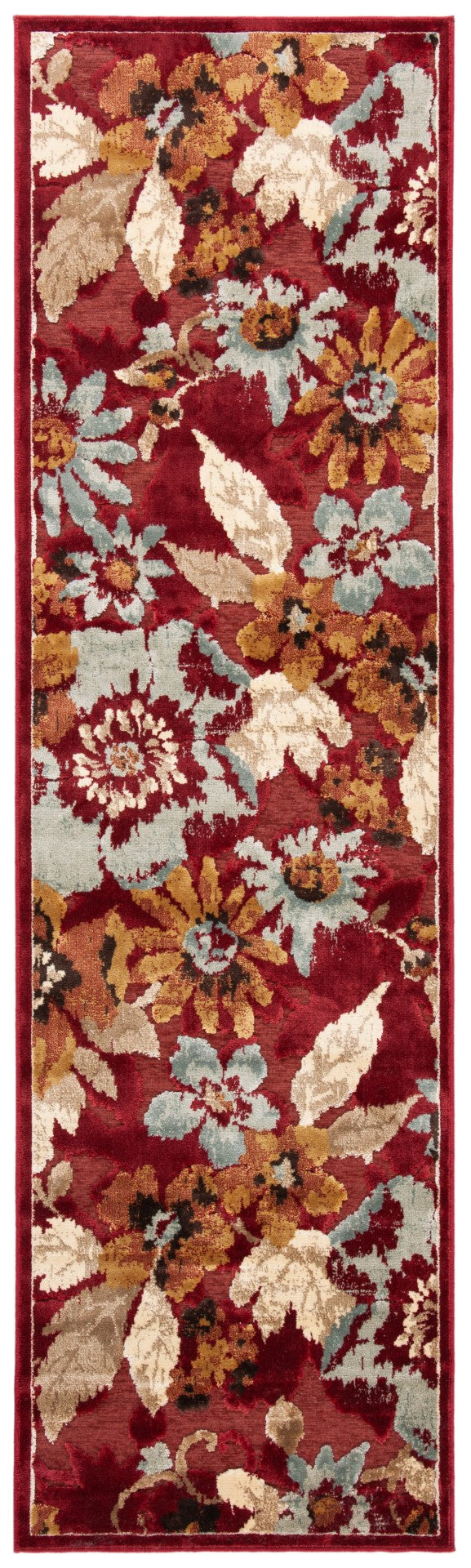 Safavieh Jamie Drake Power Loomed 75% Viscose/18% Polyester/7% Cotton Country & Floral Rug PAR148-220-28