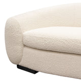 Pascal Sofa in Bone Boucle Textured Fabric w/ Contoured Arms & Back by Diamond Sofa