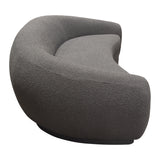 Pascal Sofa in Charcoal Boucle Textured Fabric w/ Contoured Arms & Back by Diamond Sofa
