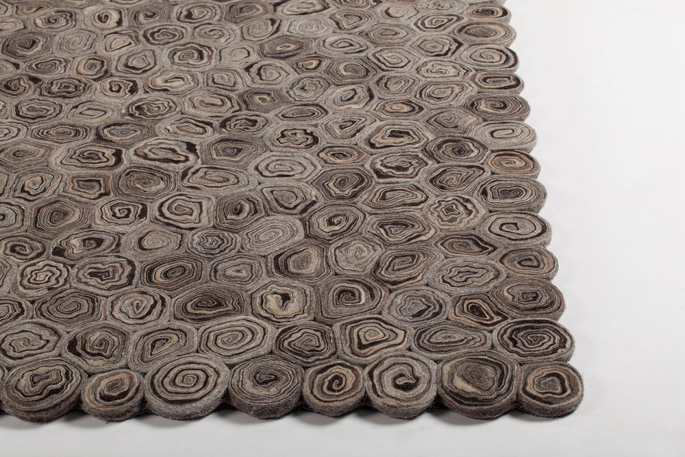 Chandra Rugs Patagonia 100% Wool Hand-Woven Contemporary Wool Rug Taupe/Brown/Beige 9' x 13'