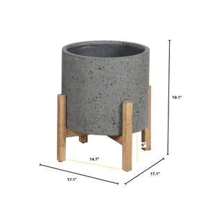 LH Imports Patio Round Standing Pot PAT002-G