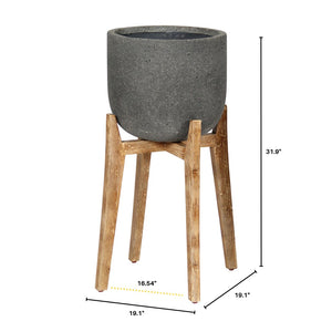 LH Imports Patio Large Round Standing Pot PAT011-L