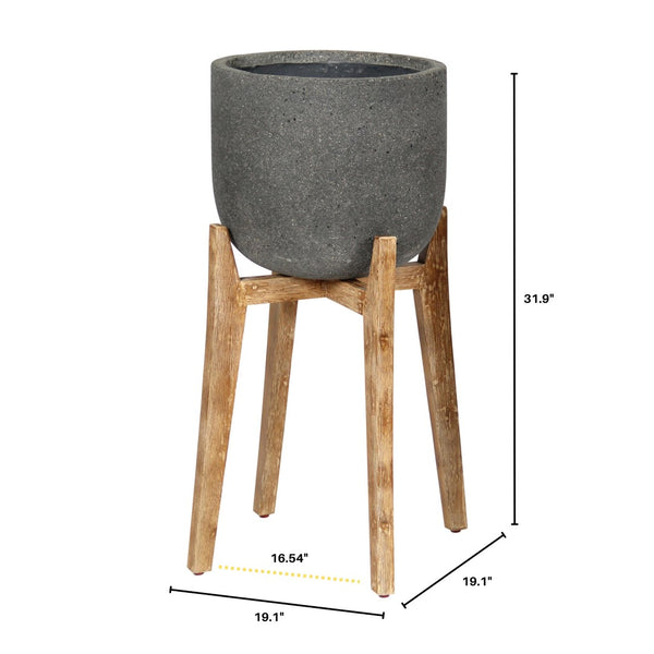 LH Imports Patio Large Round Standing Pot PAT011-L