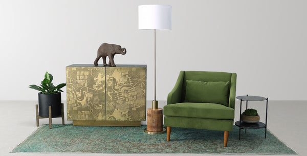 LH Imports Patio Round Standing Pot Small PAT015-BL