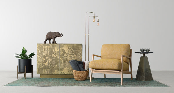 LH Imports Patio Round Standing Pot Small PAT015-BL