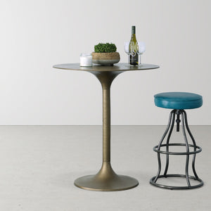 LH Imports Nature Low Round Grass and Concrete Pot PAT018