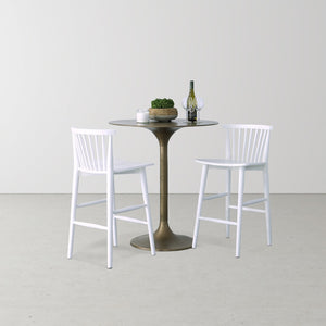 LH Imports Nature Low Round Grass and Concrete Pot PAT018