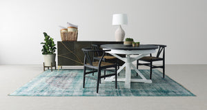 LH Imports Nature Low Round Grass and Concrete Pot PAT018