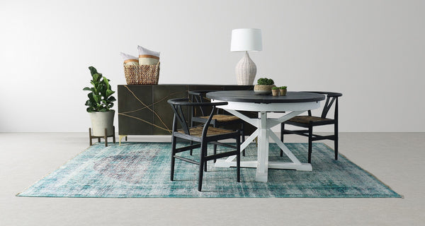 LH Imports Nature Low Round Grass and Concrete Pot PAT018