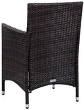 Kendrick Outdoor Chair Set of 2 - Durable PE Rattan, Upholstered Cushions, Weather-Resistant Design