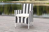 Kendrick Outdoor Chair Set of 2 - Durable PE Rattan, Upholstered Cushions, Weather-Resistant Design