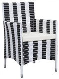 Kendrick Outdoor Chair Set of 2 - Durable PE Rattan, Upholstered Cushions, Weather-Resistant Design