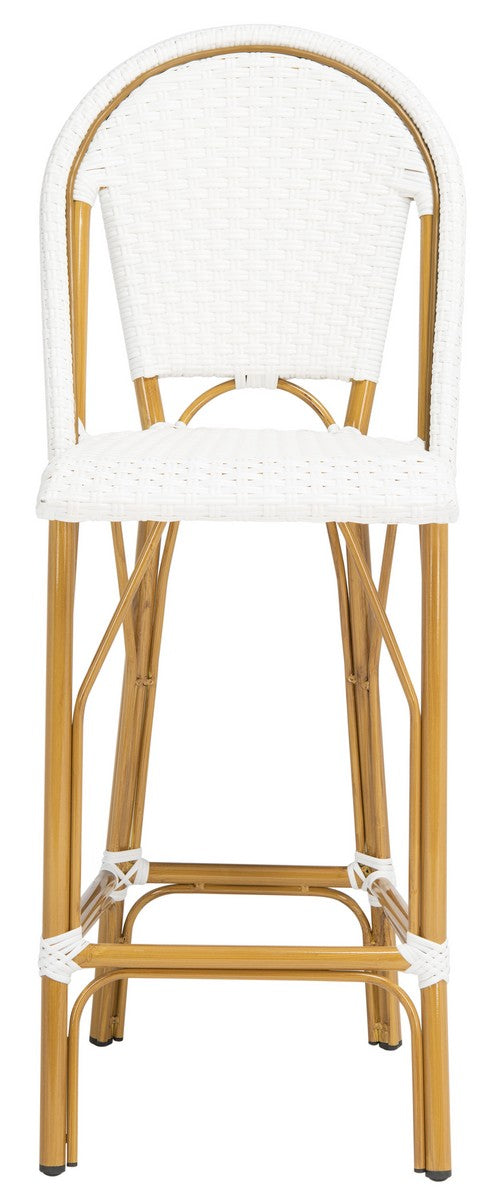 Ford Indoor/Outdoor Stacking French Bistro Bar Stool - Chic Rattan Design for Stylish Spaces