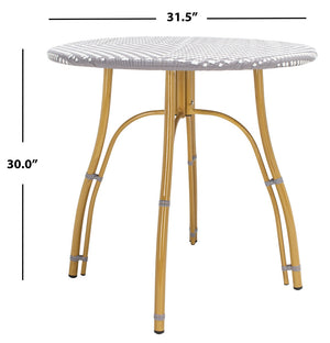Safavieh Kylie Rattan Bistro Table Grey/White Rattan PAT4011B