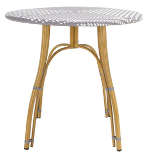 Safavieh Kylie Rattan Bistro Table Grey/White Rattan PAT4011B