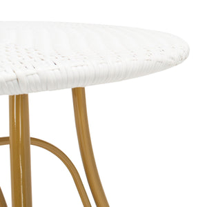 Kylie Rattan Bistro Table - Stylish Outdoor Dining Companion for Elegant Spaces and Gatherings