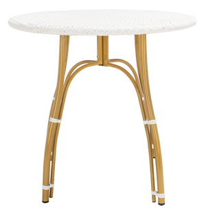 Kylie Rattan Bistro Table - Stylish Outdoor Dining Companion for Elegant Spaces and Gatherings