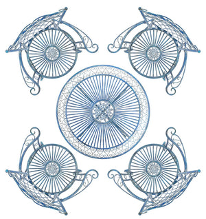 Safavieh Thessaly 5 Piece Set Antique Blue PAT5003C