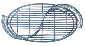 Safavieh Lara Kissing Bench Antique Blue PAT5005C