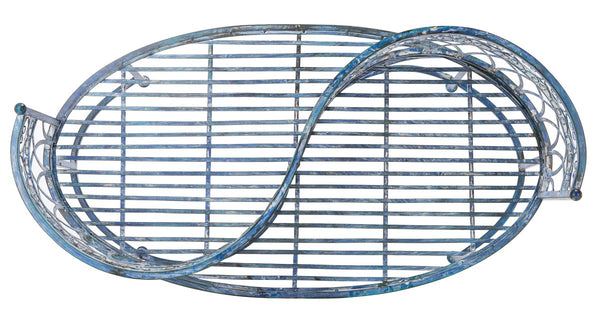 Safavieh Lara Kissing Bench Antique Blue PAT5005C