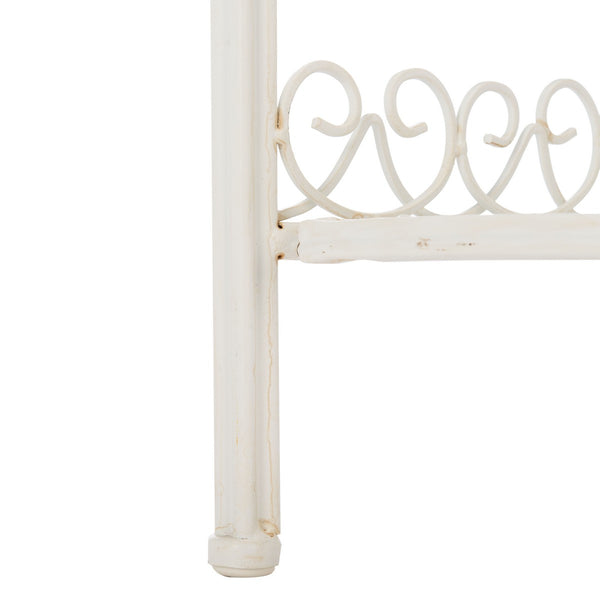 Abarrane Wrought Iron 4 Tier Outdoor Corner Shelf