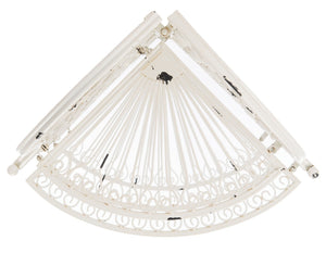 Abarrane Wrought Iron 4 Tier Outdoor Corner Shelf