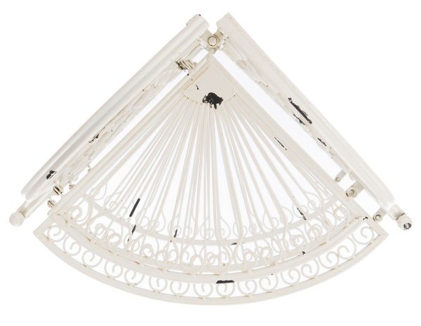 Abarrane Wrought Iron 4 Tier Outdoor Corner Shelf