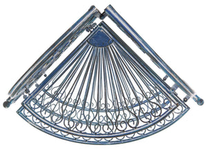 Abarrane Wrought Iron 4 Tier Outdoor Corner Shelf