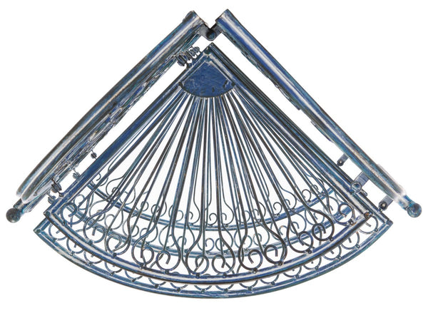 Abarrane Wrought Iron 4 Tier Outdoor Corner Shelf