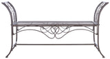 Safavieh Adina Wrought Iron 51.25 Inch W Outdoor Garden Bench PAT5016B