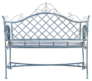 Safavieh Abner Wrought Iron 45.75 Inch W Outdoor Garden Bench PAT5017C