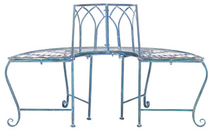 Safavieh Abia Wrought Iron 50 Inch W Outdoor Tree Bench PAT5018C