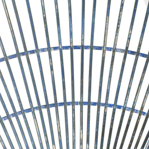 Ally Outdoor Tree Bench - Antique Blue Wrought Iron Garden Seating with Elegant Curved Design 60.25"